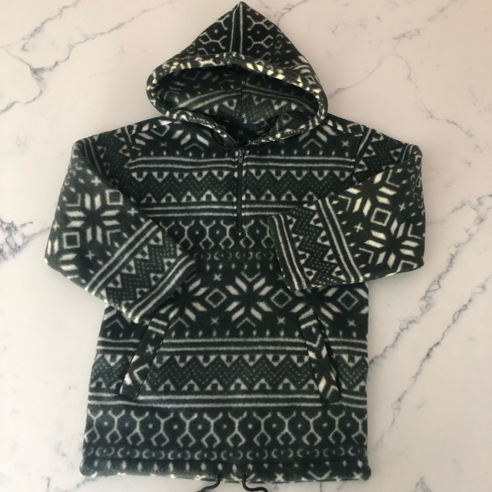 New Boy’s 💯 Polyester Printed Polar Fleece Hooded Shirt.
